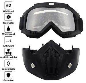 🏍️ Ultimate Biker Face Mask with Built-in Goggles 😎 | Stay Safe from Dust, Wind & Smog 💨