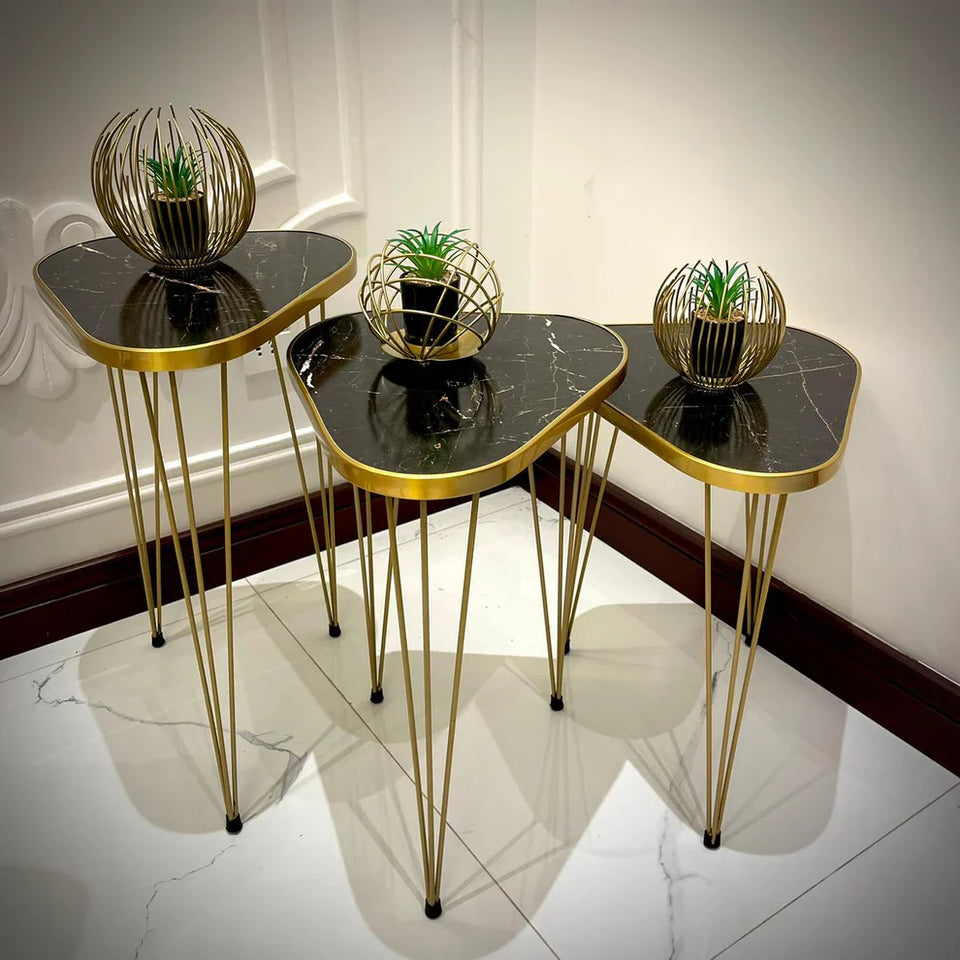 3 Black & White Coffee/Decor Table